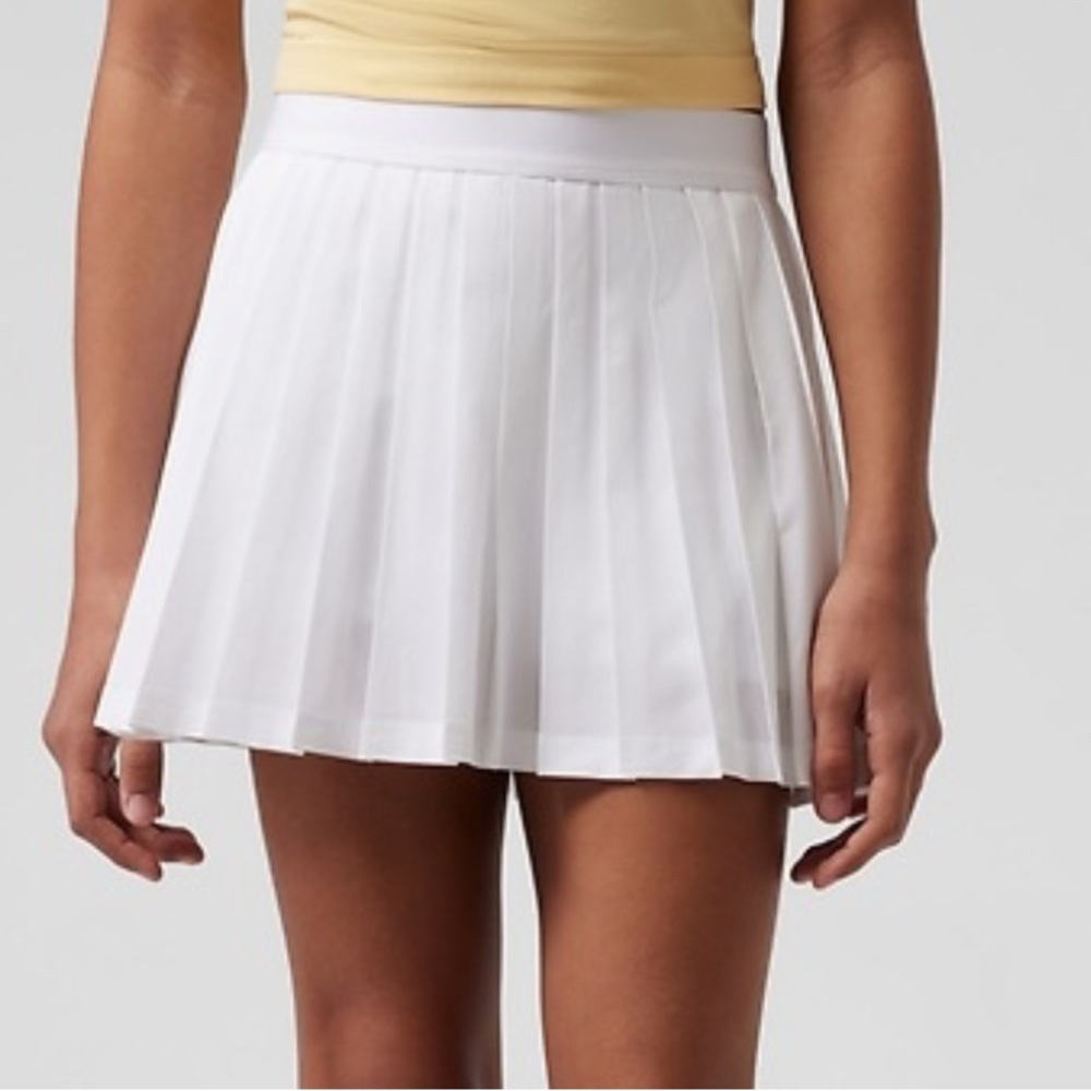 Athleta Girl White Pleated Skirt